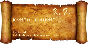 Knézy Ildikó névjegykártya
