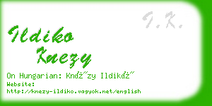 ildiko knezy business card